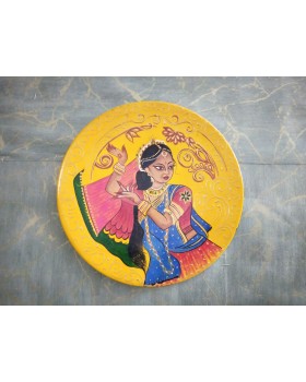 Wooden Wall Decor Plate - Yellow Wooden Wall Decor Plate - Yellow